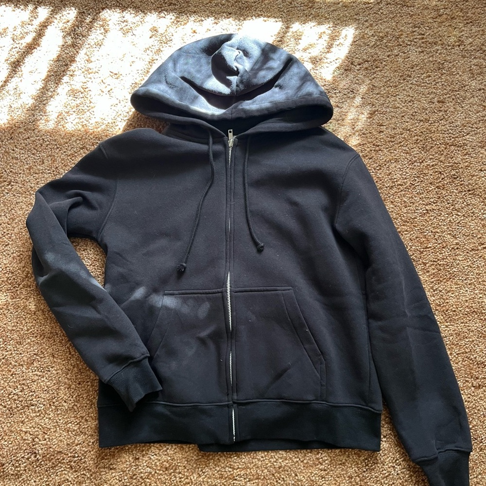Black Zip-Up Hoodie